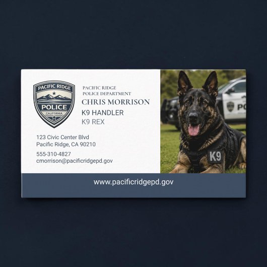 Polizei K9-Einheit Visitenkarte