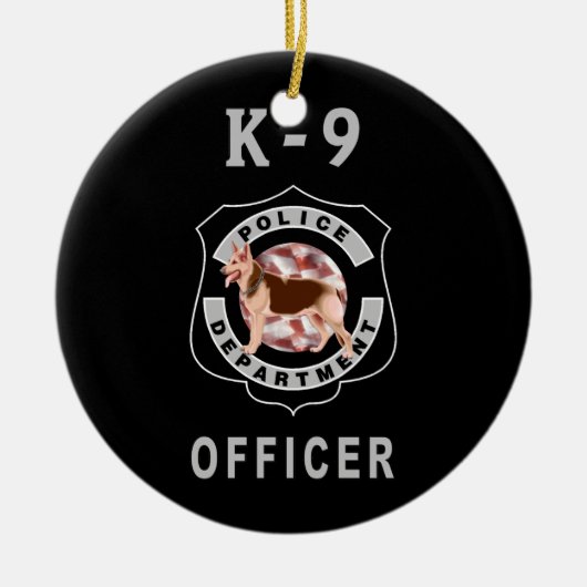 Polizei K9 Keramik Ornament (Vorne)