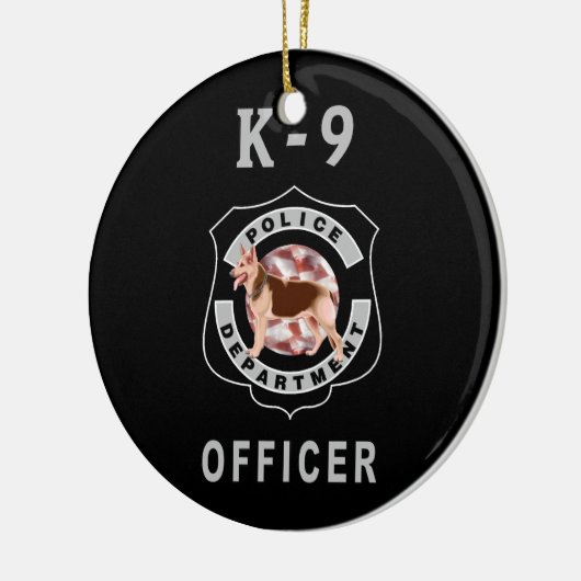 Polizei K9 Keramik Ornament (Links)