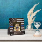 Polizei K9 Memorial Fallen Officer Polizei Dog Fotoplatte (InSitu)