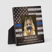 Polizei K9 Memorial Fallen Officer Polizei Dog Fotoplatte (Vorderseite)