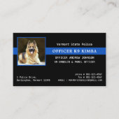 Polizei K9 Rechtsdurchsetzung Foto QR Code Visitenkarte (Vorderseite)