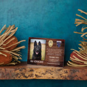 Polizei K9 Strafverfolgungsbeamter Hund Fotoplatte (Seite)