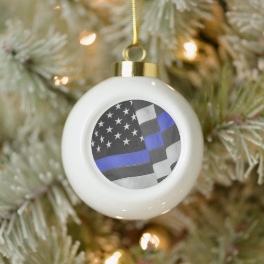 Polizei Keramik Kugel-Ornament (Baum)
