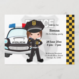 Polizei Kinderparty Einladung
