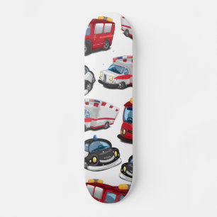 Polizei-, Krankenwagen- und Feuerwehrtransport Skateboard
