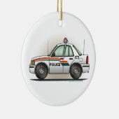 Polizei-Kreuzer-Auto-Polizist-Auto-Verzierung Keramik Ornament (Rechts)
