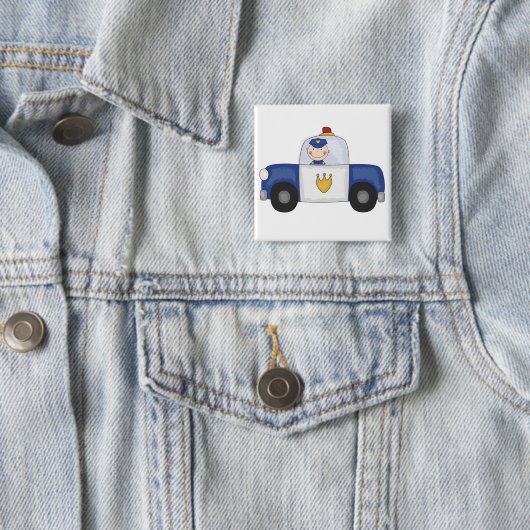 Polizei-Kreuzer-T - Shirts und Geschenke Button (Beispiel)