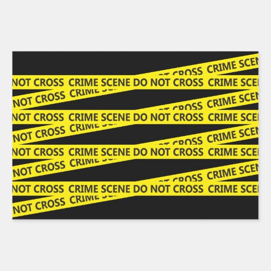 Polizei-Kriminalitätsband Geschenkpapier Set (Vorderseite)