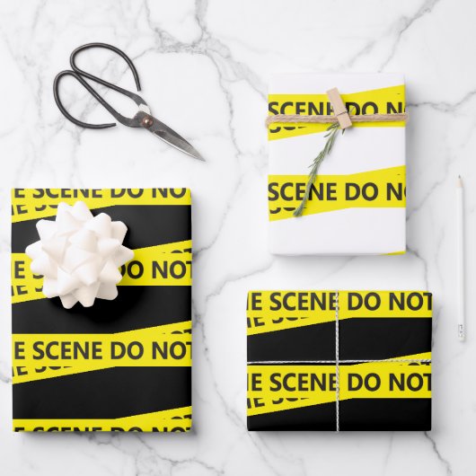 Polizei-Kriminalitätsband Geschenkpapier Set (Vorderseite)