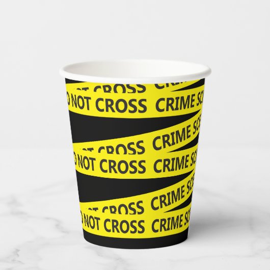 Polizei-Kriminalitätsband Pappbecher (Rückseite)