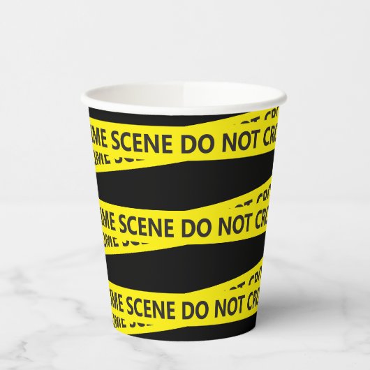 Polizei-Kriminalitätsband Pappbecher (Links)