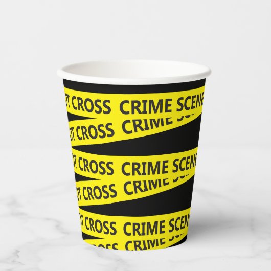 Polizei-Kriminalitätsband Pappbecher (Vorderseite)