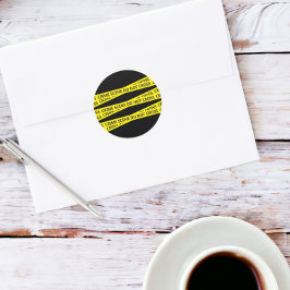 Polizei-Kriminalitätsband Runder Aufkleber