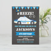 Polizei lädt zum Geburtstag ein Einladung (Stehend Vorderseite)