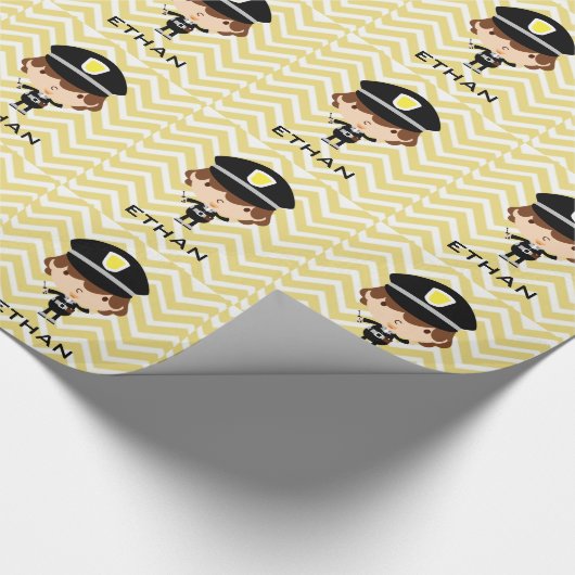 Polizei-Landstraßen-Patrouille oder Geschenkpapier (Ecke)