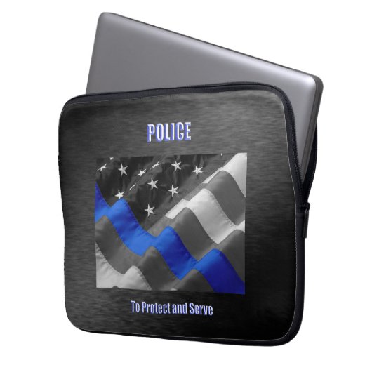 Polizei Laptopschutzhülle (Vorderseite Links)