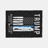 Polizei lebt Problem Pro Trump Thin Blue Line US F Fleecedecke (Vorderseite (Horizontal))
