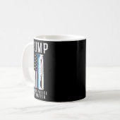 Polizei lebt Problem Pro Trump Thin Blue Line US F Kaffeetasse (Vorderseite Links)