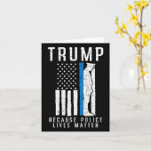 Polizei lebt Problem Pro Trump Thin Blue Line US F Karte (Gelbe Blume)