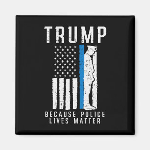 Polizei lebt Problem Pro Trump Thin Blue Line US F Magnet