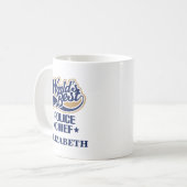 Polizei-Leiter-personalisiertes Tassen-Geschenk Kaffeetasse (Vorderseite Links)