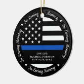 Polizei liebt Gedächtnistraining mit blauer Linie Keramik Ornament (Links)