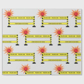 Polizei-Line Kriminalitätszettel Geschenkpapier (Flach)