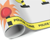 Polizei-Line Kriminalitätszettel Geschenkpapier (Rolleneckpunkt)