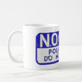 Polizei-Linie Zeichen - Blau New Orleans NOPD Kaffeetasse (Links)