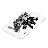 Polizei macht Feuer mit Wasser in Helmen Magnet (Linke Seite)