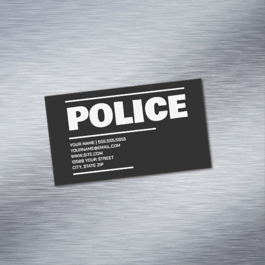 Polizei Magnetische Visitenkarte (Beispiel)