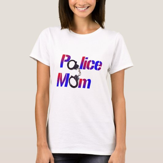 Polizei-Mama T-Shirt (Vorderseite)