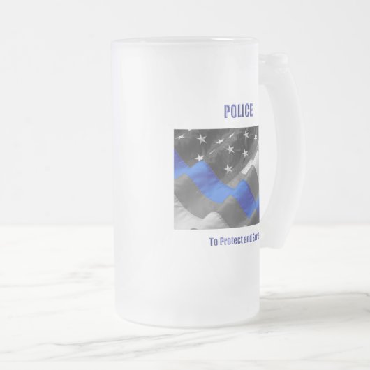 Polizei Mattglas Bierglas (VorderseiteRechts)