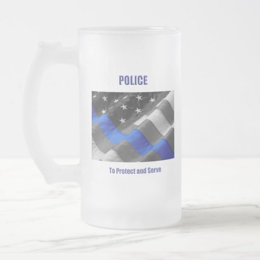 Polizei Mattglas Bierglas (Links)