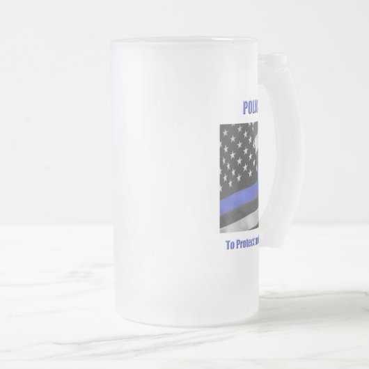 Polizei Mattglas Bierglas (VorderseiteRechts)