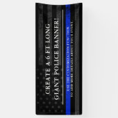 Polizei meinte die dunkle Flagge Amerikas Hintergr Banner (Vertikal)