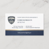 Polizei Metall-Logo Visitenkarte (Vorderseite)
