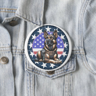Polizei Militärhund K9-Einheit Button