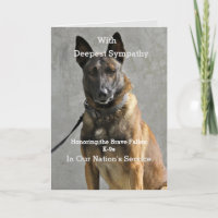 Polizei - Militärische K9-Sympathiekarte