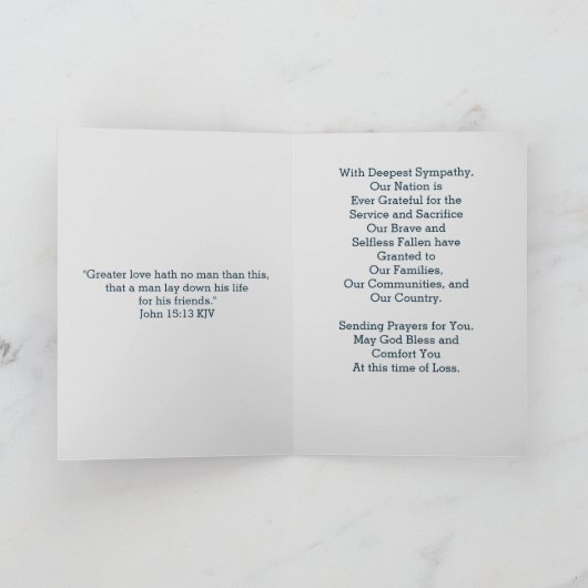 Polizei - Militärische Sympathiekarte Karte (Innenseite)