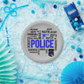 Polizei mit beschreibenden Worten Party-Tellern Pappteller (Party)