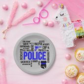 Polizei mit beschreibenden Worten Party-Tellern Pappteller (Party)