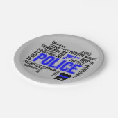 Polizei mit beschreibenden Worten Party-Tellern Pappteller (Schrägansicht)