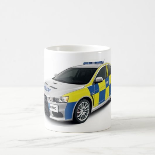 Polizei Mitsubishilancer evo Kaffeetasse (Mittel)