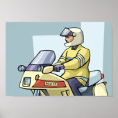 Polizei-Motorrad-Offizier Strafverfolgung Poster (Vorne)