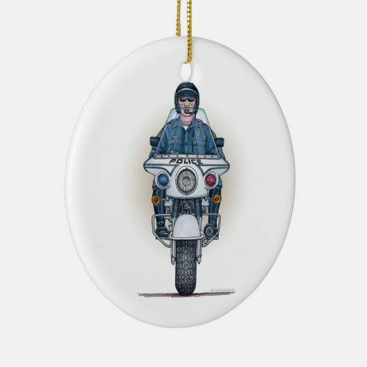 Polizei-Motorrad-Verzierung Keramikornament (Rechts)