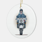 Polizei-Motorrad-Verzierung Keramikornament (Links)