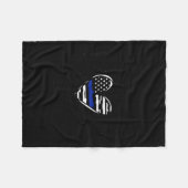 Polizei-Mutter wie eine normale Mutter Polizeibeam Fleecedecke (Vorderseite (Horizontal))
