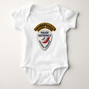 Polizei Nationale Frankreich Polizei mit Text Baby Strampler